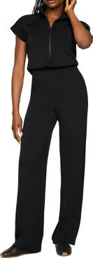 SPANX® Pintuck Half Zip Jumpsuit