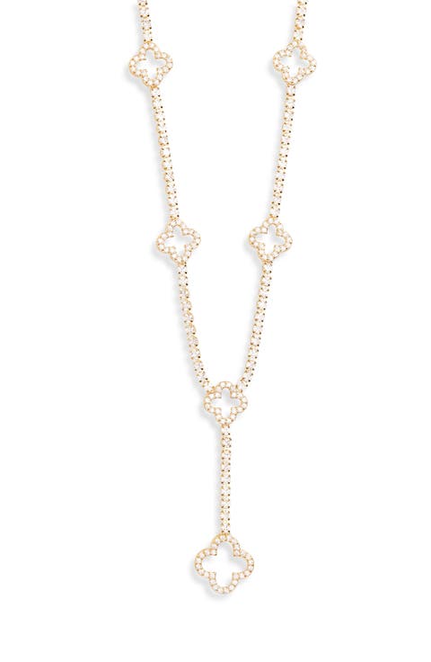 Zamira Cubic Zirconia Quatrefoil Station Y-Necklace