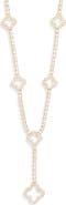 EYE CANDY LOS ANGELES Zamira Cubic Zirconia Quatrefoil Station Y-Necklace