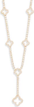 EYE CANDY LOS ANGELES Zamira Cubic Zirconia Quatrefoil Station Y-Necklace