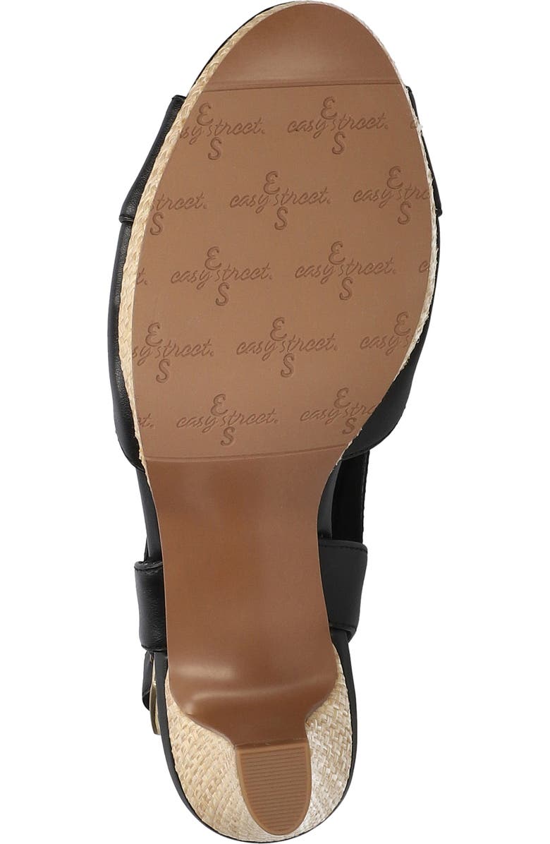 EASY STREET Christy Sandal, Alternate, color, Black With Natural Woven