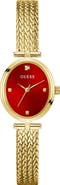 GUESS Ruby Oval Mesh Strap Watch, 24mm