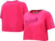 PRO STANDARD Women's Pro Standard Pink St. Louis Cardinals Triple Pink Boxy Cropped T-Shirt