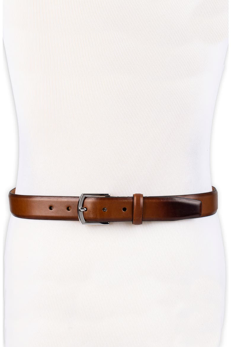 Lewis Burnished Leather Belt, Main, color, BRITISH TAN
