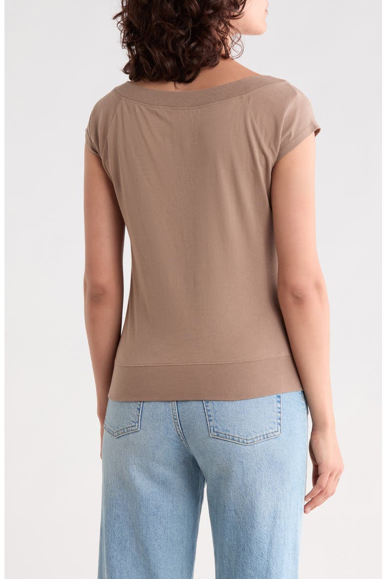 Cap Sleeve Top, Alternate, color, BROWN TRAIL