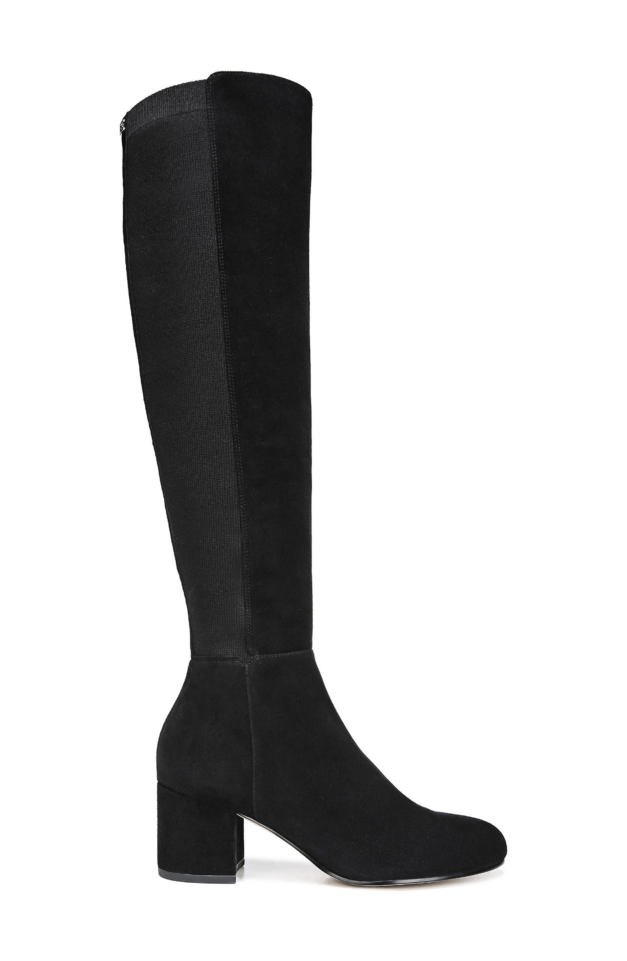 Valda Knee High Boot, Alternate, color, BLACK SUEDE