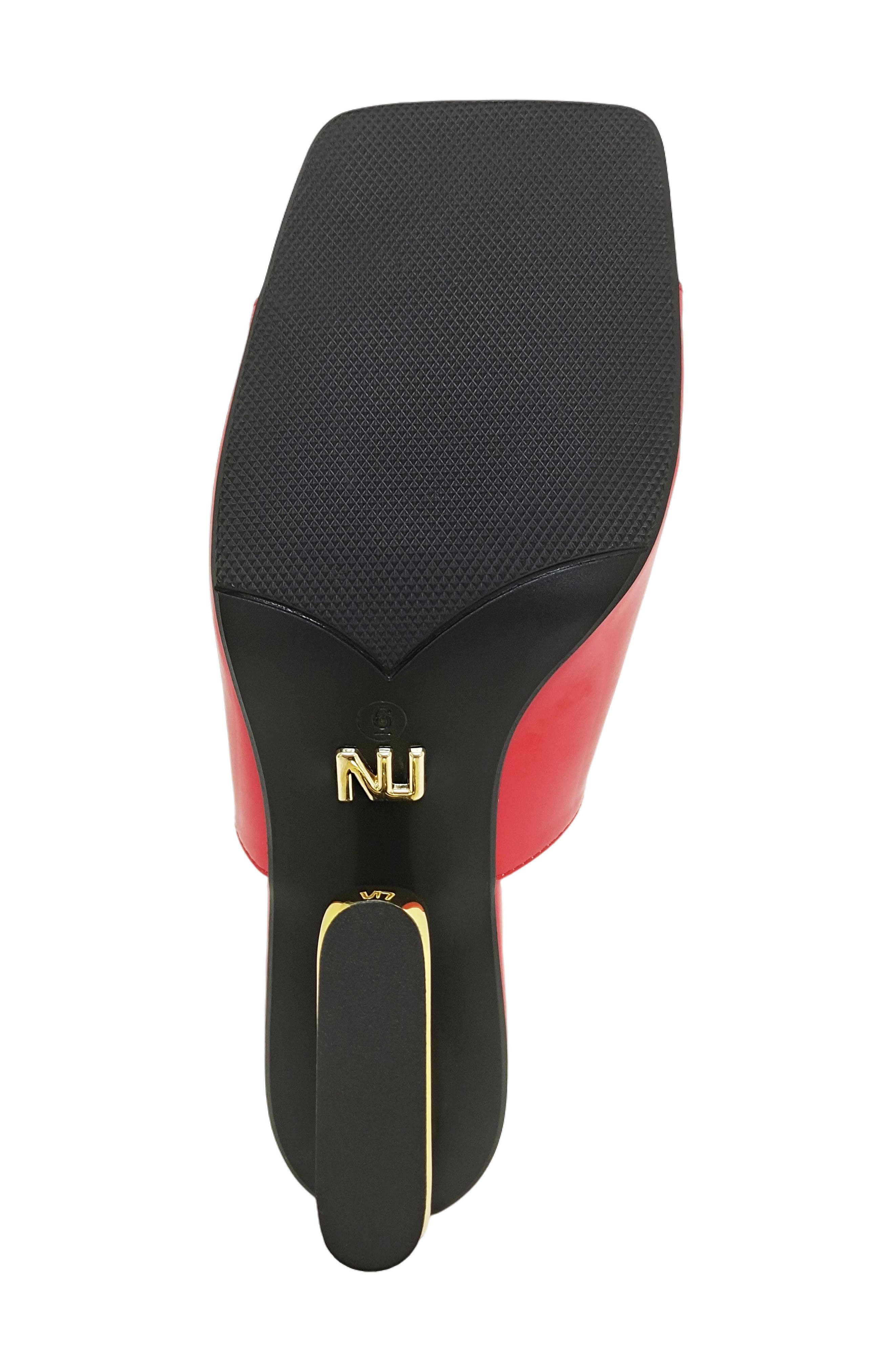 Florence Square Toe Mule, Alternate, color, RED