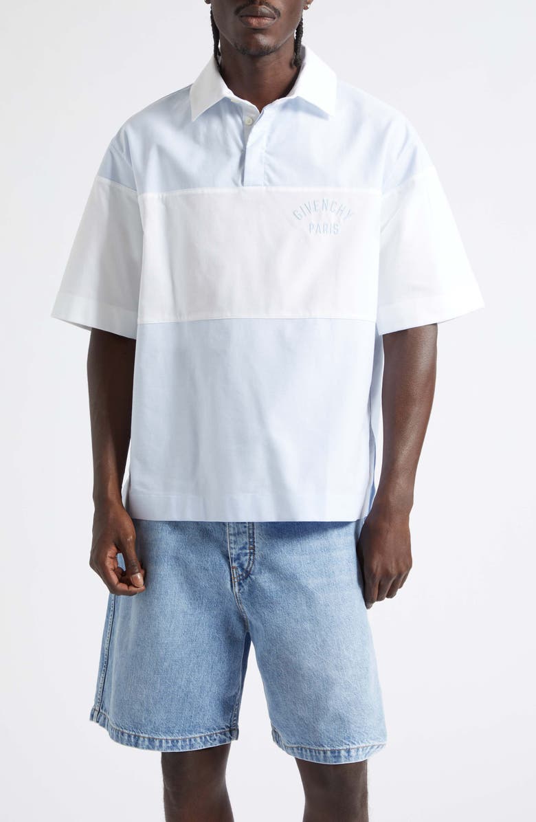 Givenchy Relaxed Fit Oxford Cloth Polo Shirt, Main, color, White