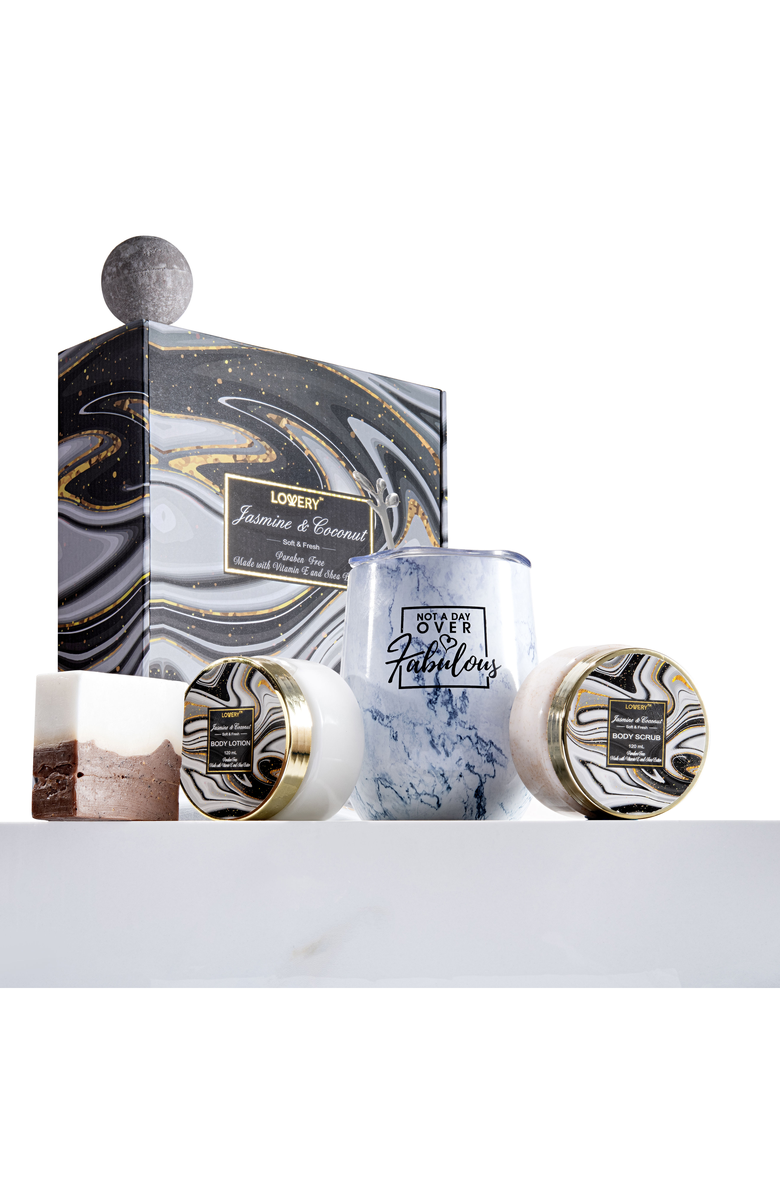 Lovery Spa Gift Box with Wine Tumbler, Alternate, color, 