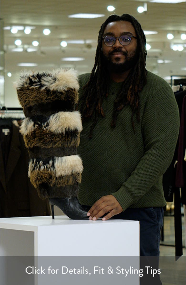 Langlau Multi Faux Fur Stiletto Boot, sales video thumbnail