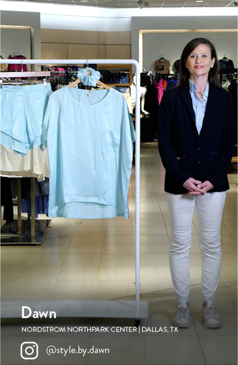 Washable Silk Pajamas & Scrunchie Set, sales video thumbnail