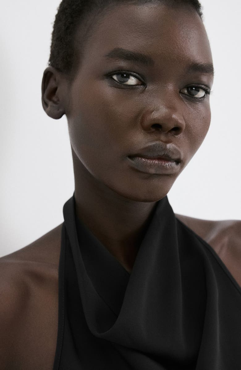 MANGO Halter Neck Belted Jumpsuit, Alternate, color, 