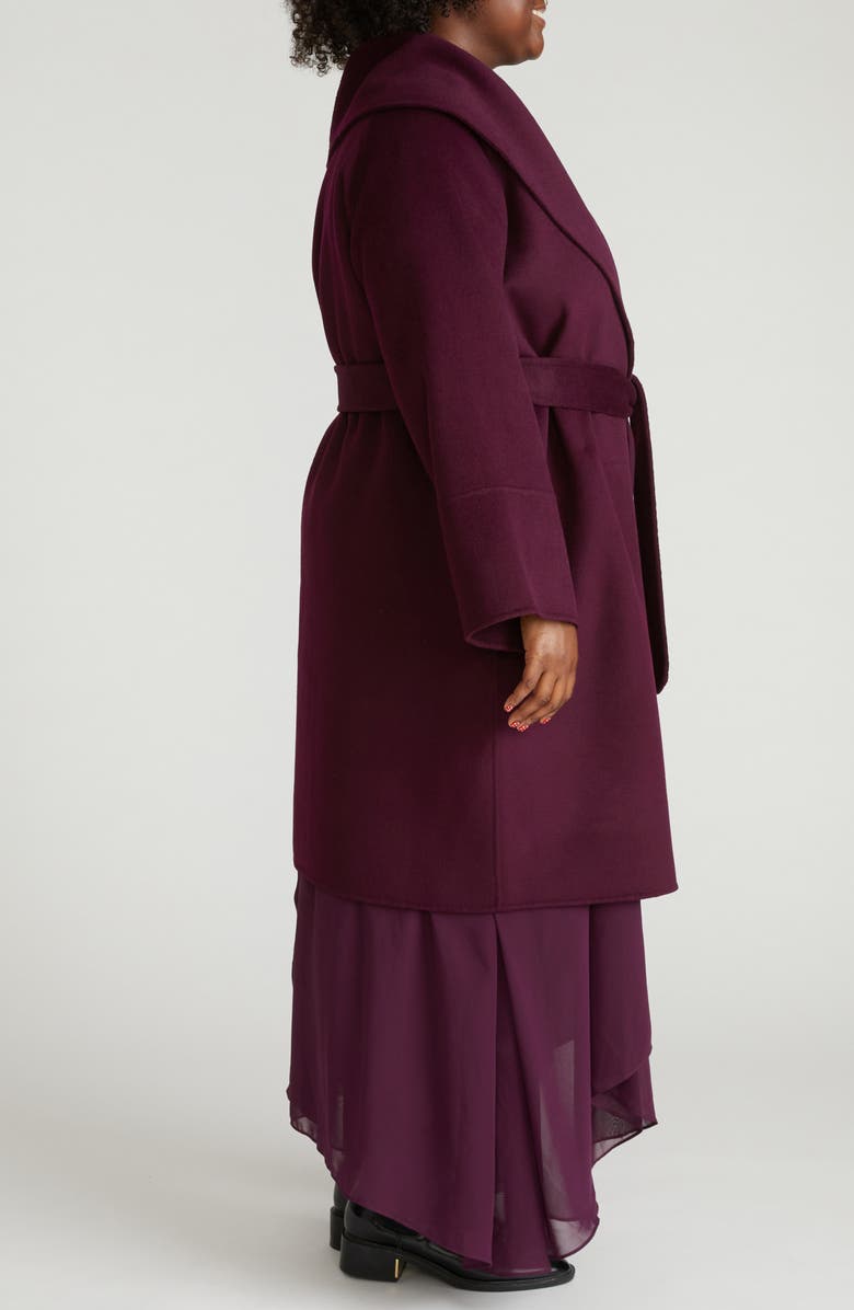 Universal Standard Asha Roll Collar Wool Blend Wrap Coat, Alternate, color, Gamay