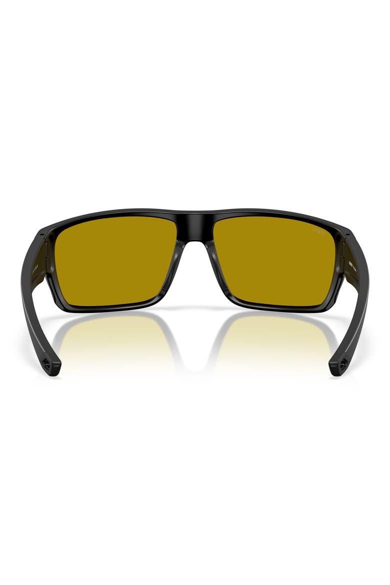 64mm Polarized Rectangular Sunglasses, Alternate, color, BLACK/ SUNRISE SILVER 580G