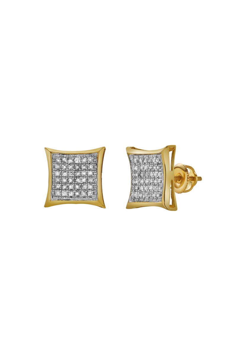 LuvMyJewelry Intimidade 10K Yellow Gold Diamond Unisex Earrings - 0.29 Cts, Main, color, 10K Yellow Gold