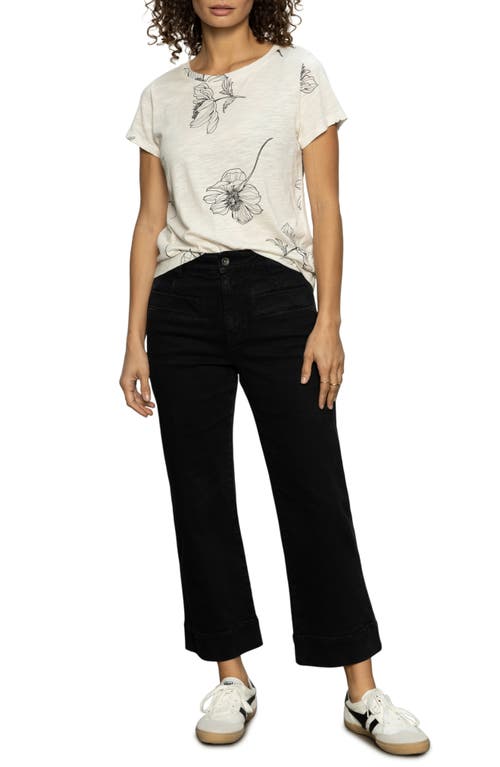 Sanctuary The Perfect Geo Print Cotton Blend Knit Top In Sketched