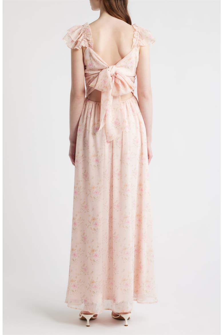 Yvette Floral Smocked Gown, Alternate, color, LIGHT PINK FLORAL