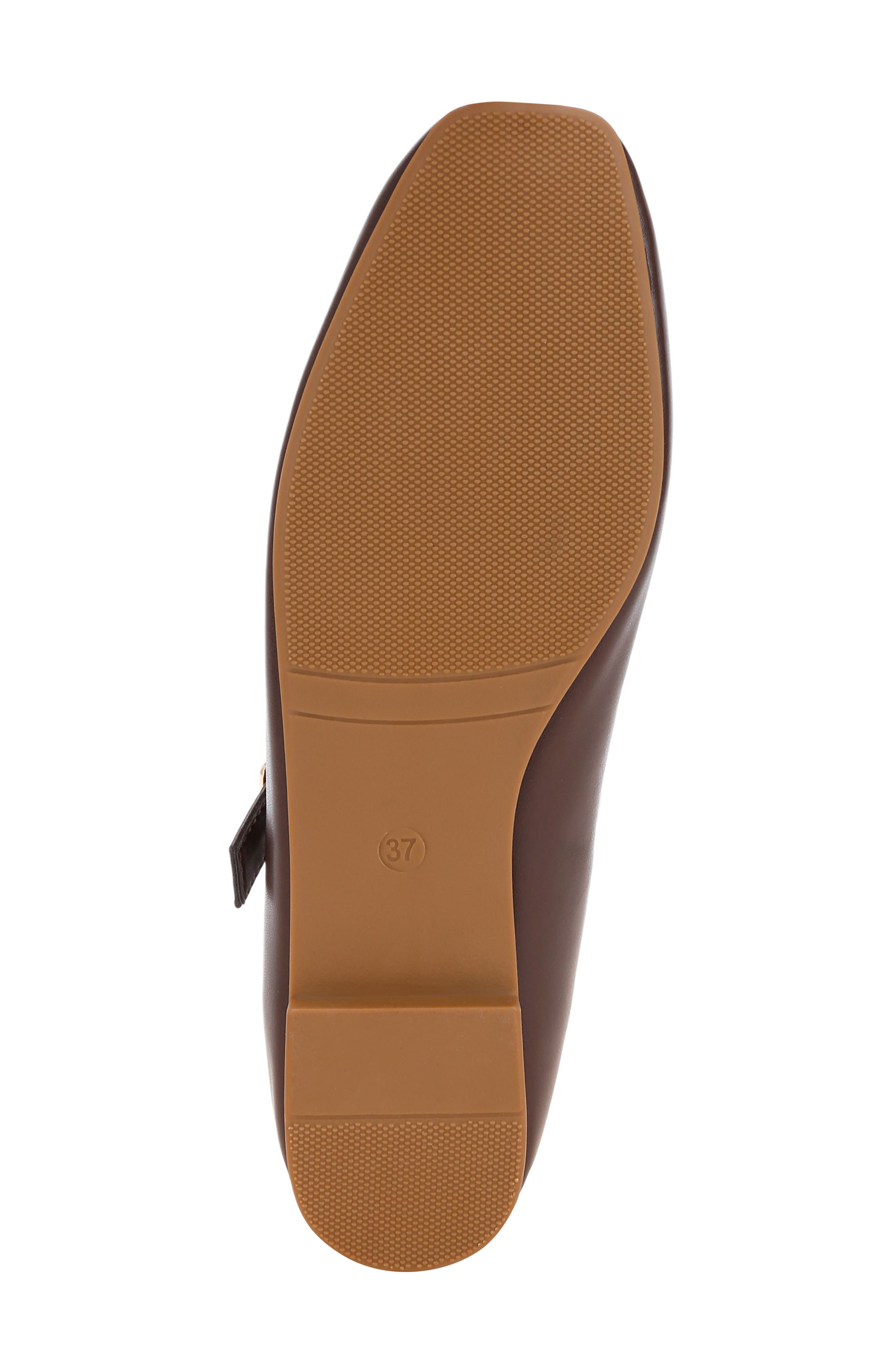 Velsna T-Strap Flat, Alternate, color, BROWN