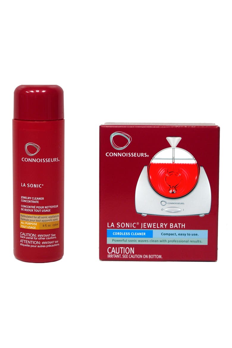 Jewelry Bath & Cleaner Set, Main, color, RED