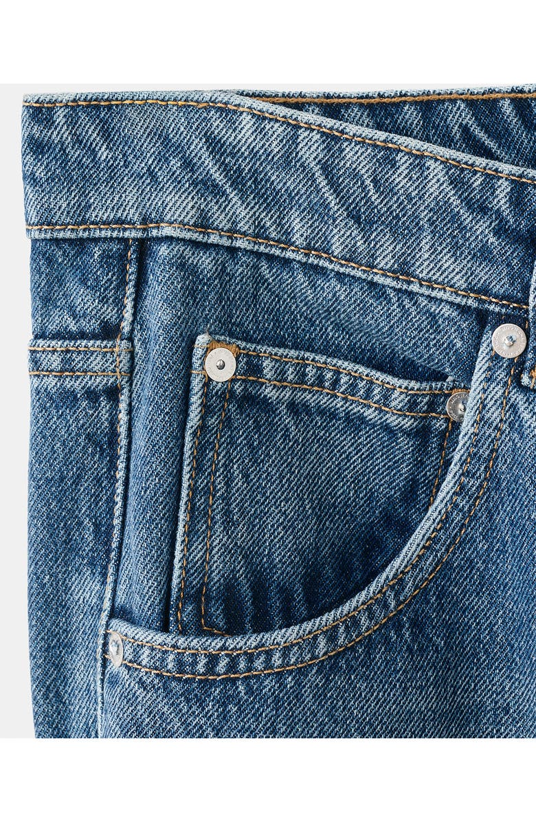 MANGO Foldover Mid Rise Balloon Jeans, Alternate, color, Medium Blue