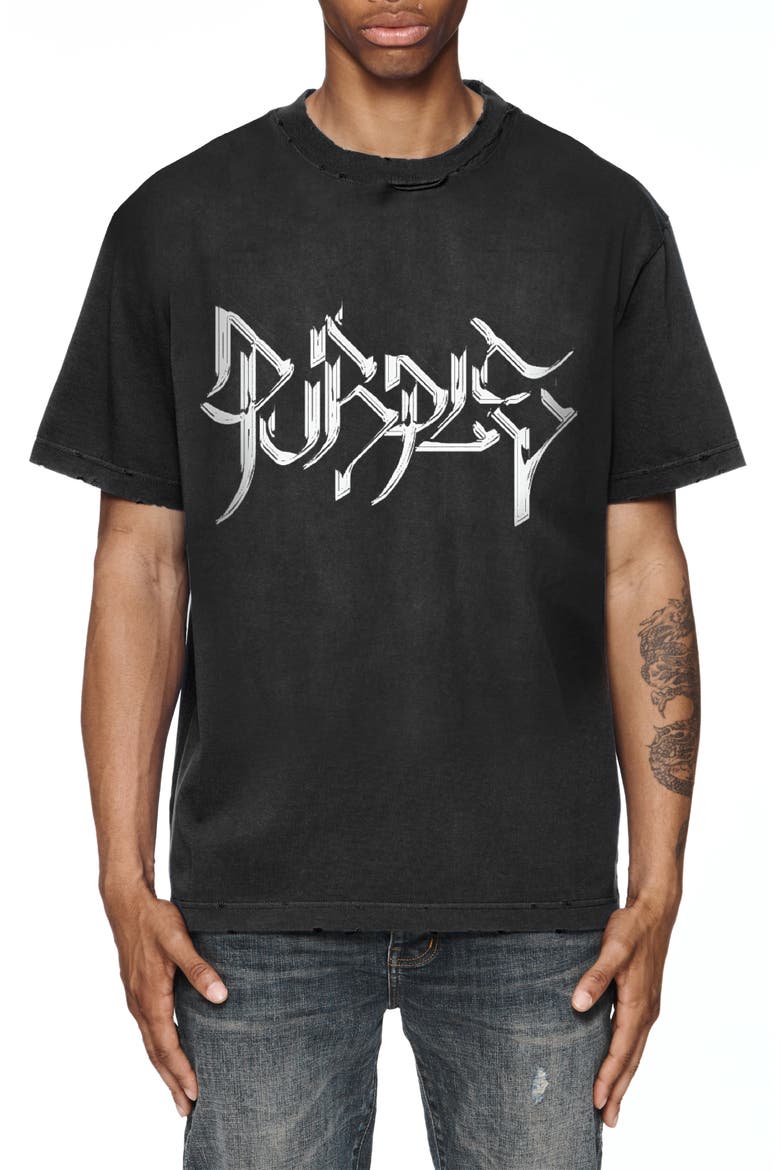 Logo Cotton Jersey T-Shirt, Main, color, BLACK
