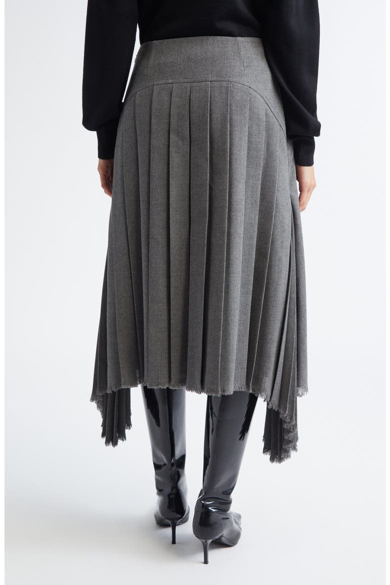 Pleated Asymmetric Skirt, Alternate, color, VOLCANIC GLASS