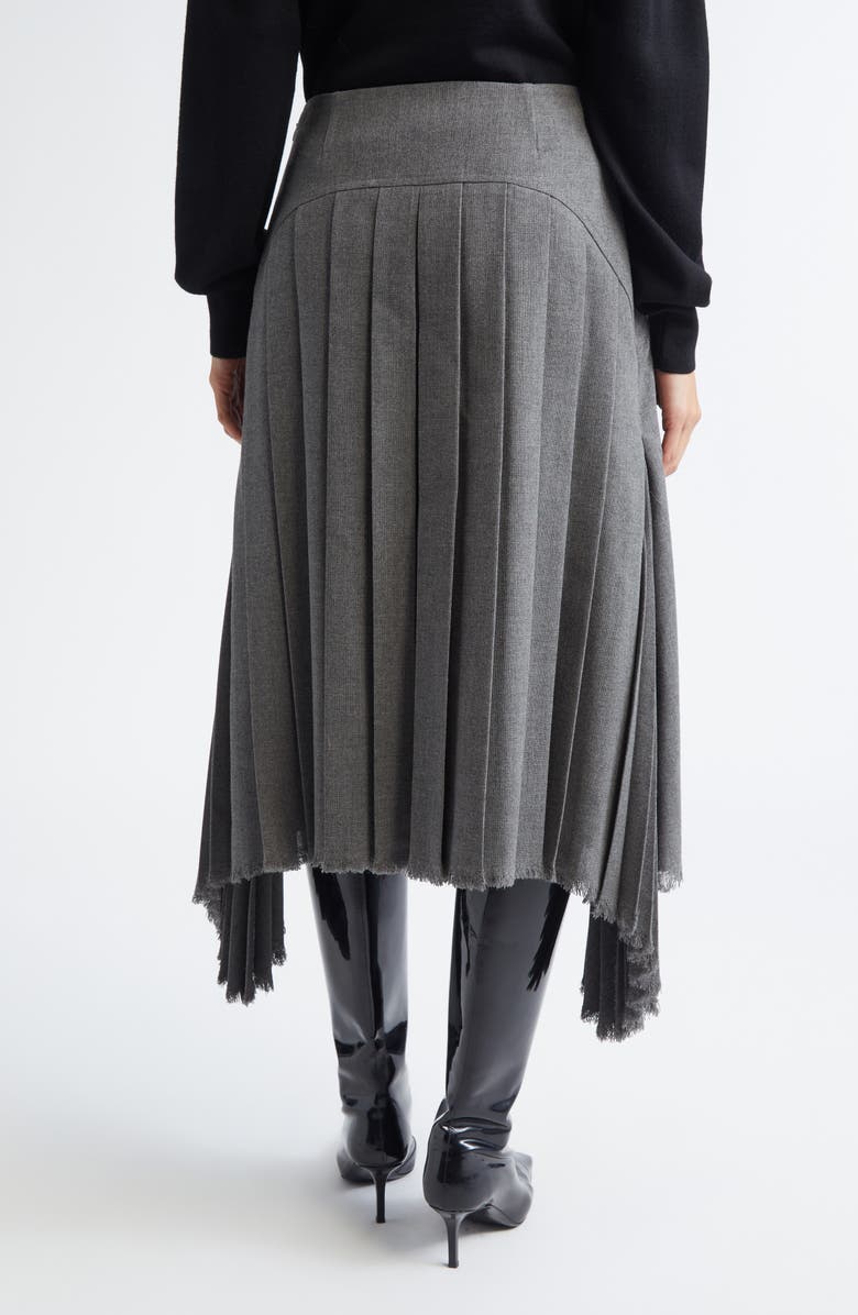 Jil Sander Pleated Asymmetric Skirt, Alternate, color, Volcanic Glass