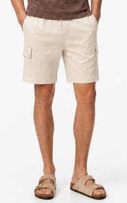Onia Stretch Linen Blend Cargo Shorts