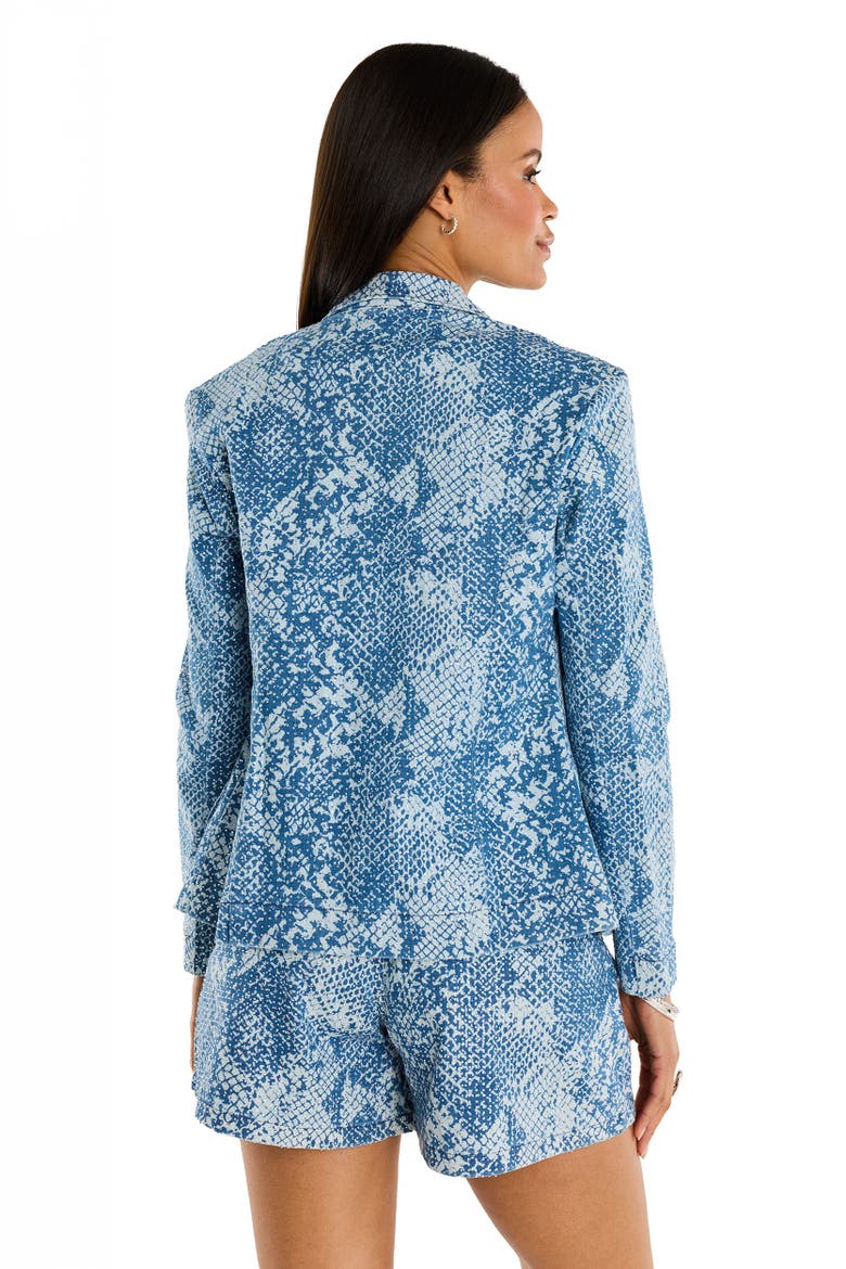 Marie Single Breasted Blazer, Alternate, color, Crystal Snake
