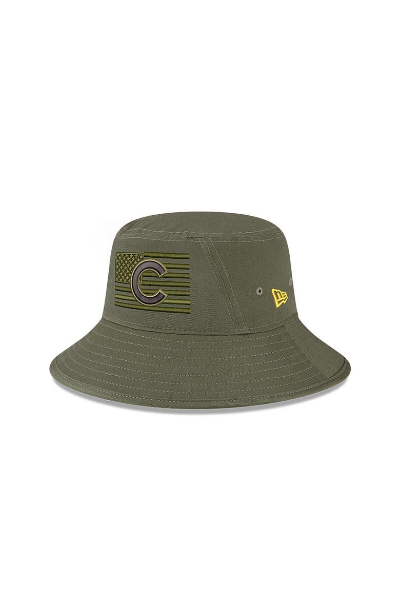 New Era Men's New Era Green Chicago Cubs 2023 Armed Forces Day Bucket Hat, Main, color, Green