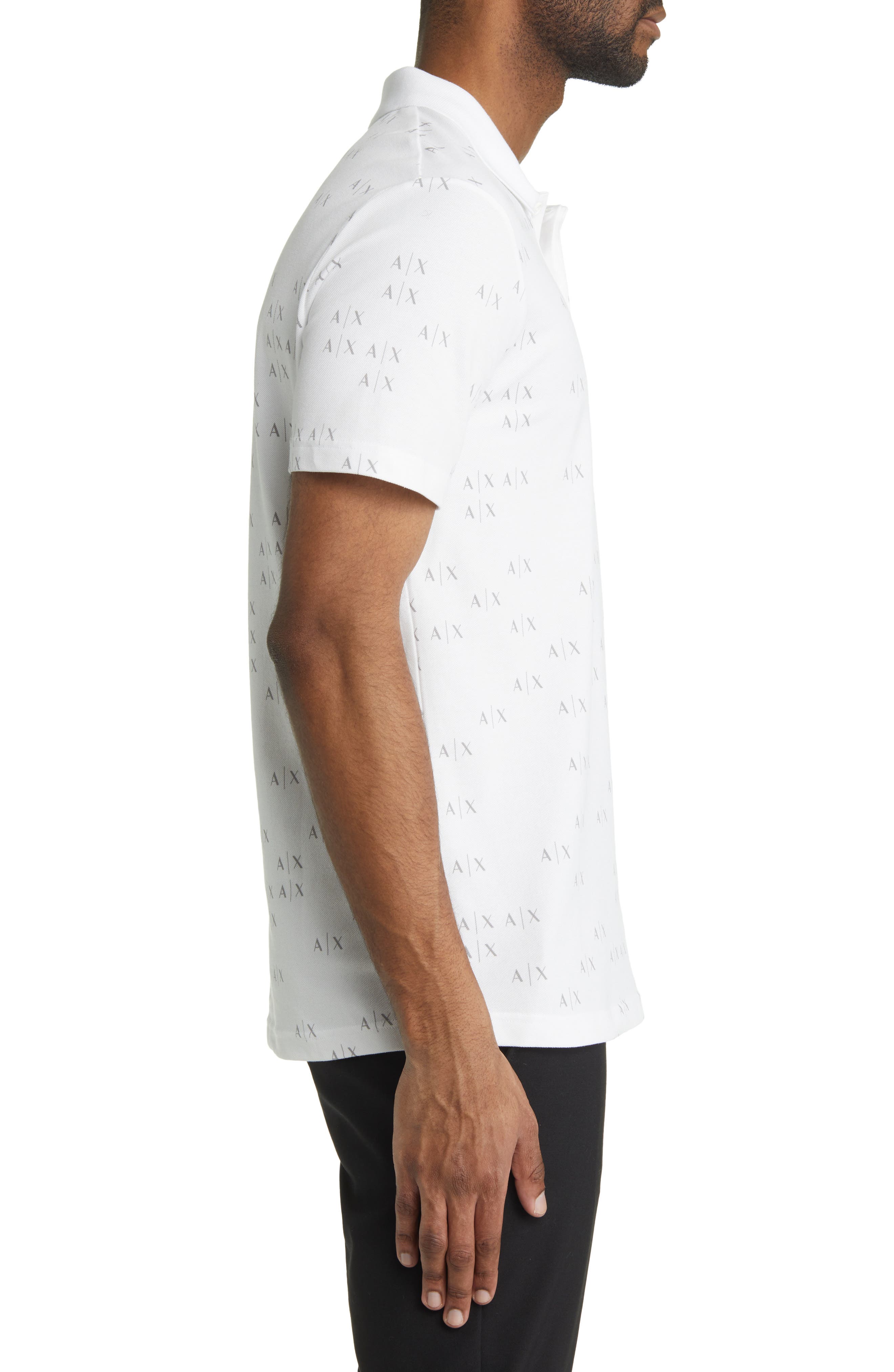 Armani Exchange Scatter Icon Stretch Cotton Polo (Men) | Nordstrom