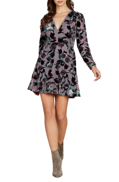 Long Sleeve Burnout Dress