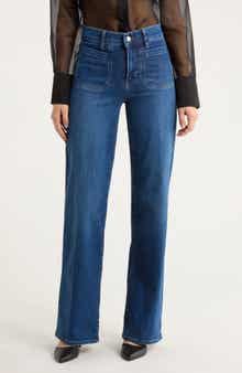 FRAME Le Slim Palazzo Long Modernist Pocket Wide Leg Jeans