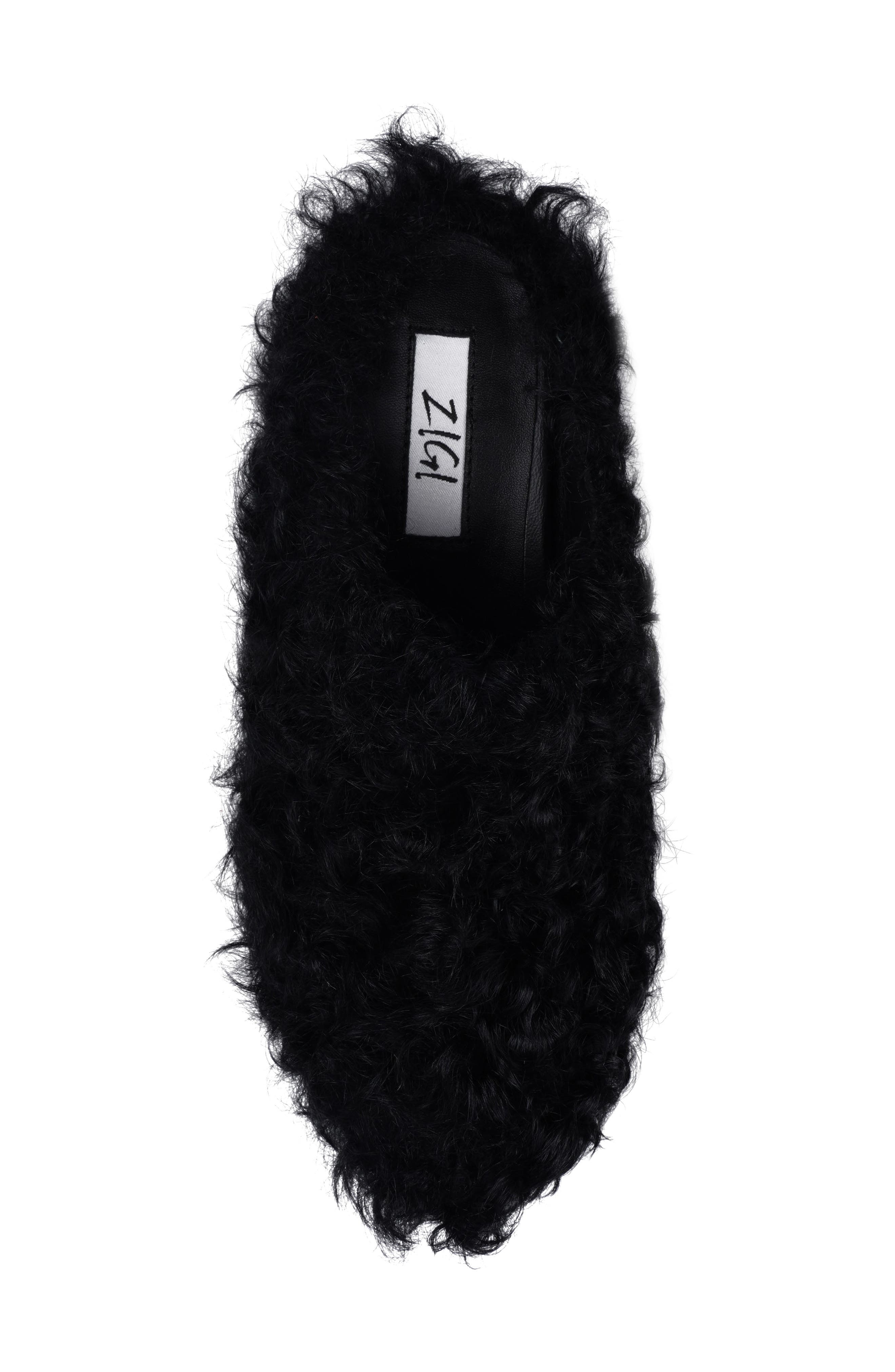 ZIGI Fauna Genuine Shearling Platform Clog Slipper, Alternate, color, Black