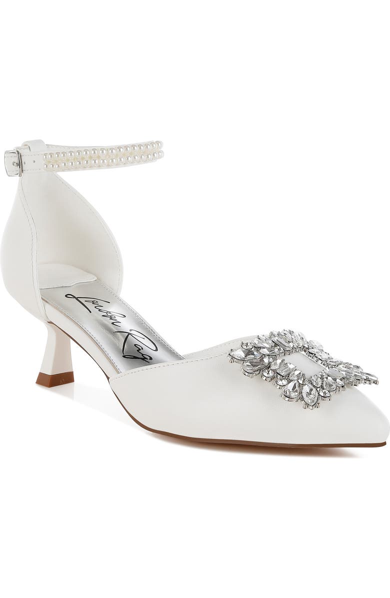 LONDON RAG Onkana Kitten Heel Sandal, Main, color, White
