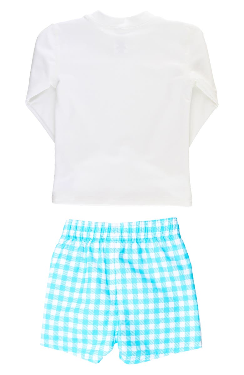 RuggedButts Long Sleeve Two-Piece Rashguard Swimsuit, Alternate, color, White