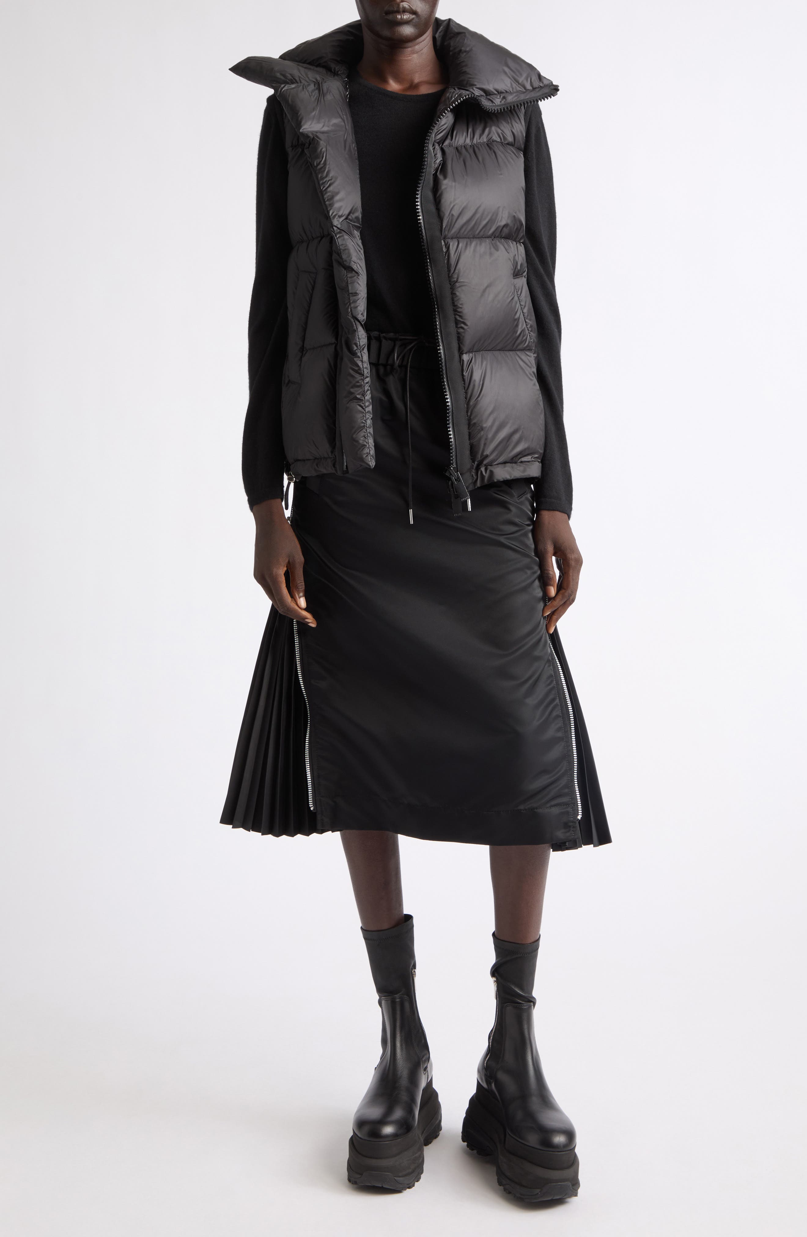 Sacai Asymmetric Down Puffer Vest (Women) | Nordstrom