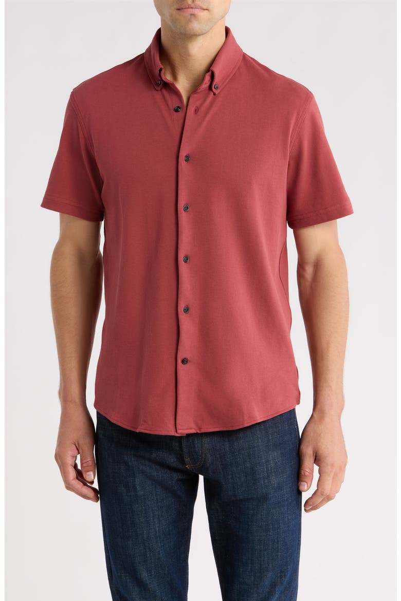 Rogan Linen Snap-Up Western Shirt, Main, color, HERITAGE ADOBE CLAY