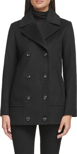 Kenneth Cole New York Double Breasted Felted Coat Nordstrom