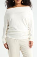 Renee C Brushed Knit Long Sleeve Top