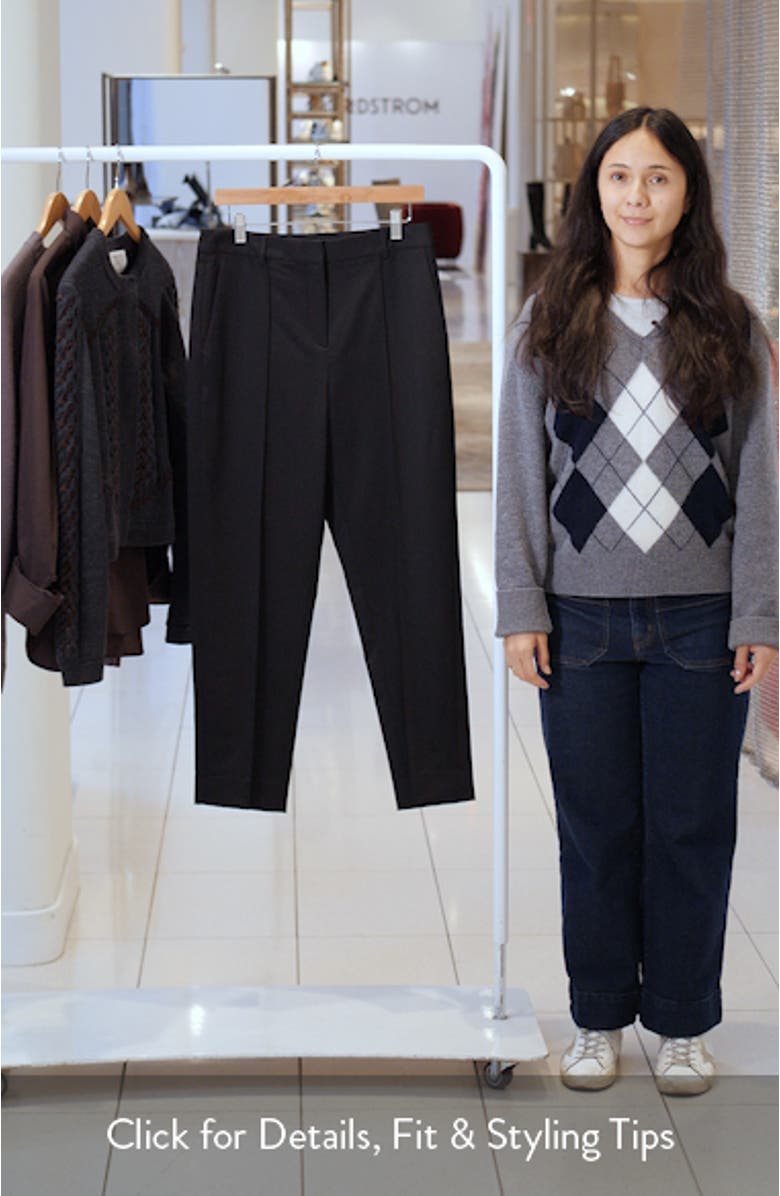 Harrison Stretch Wool Tapered Straight Leg Pants, sales video thumbnail