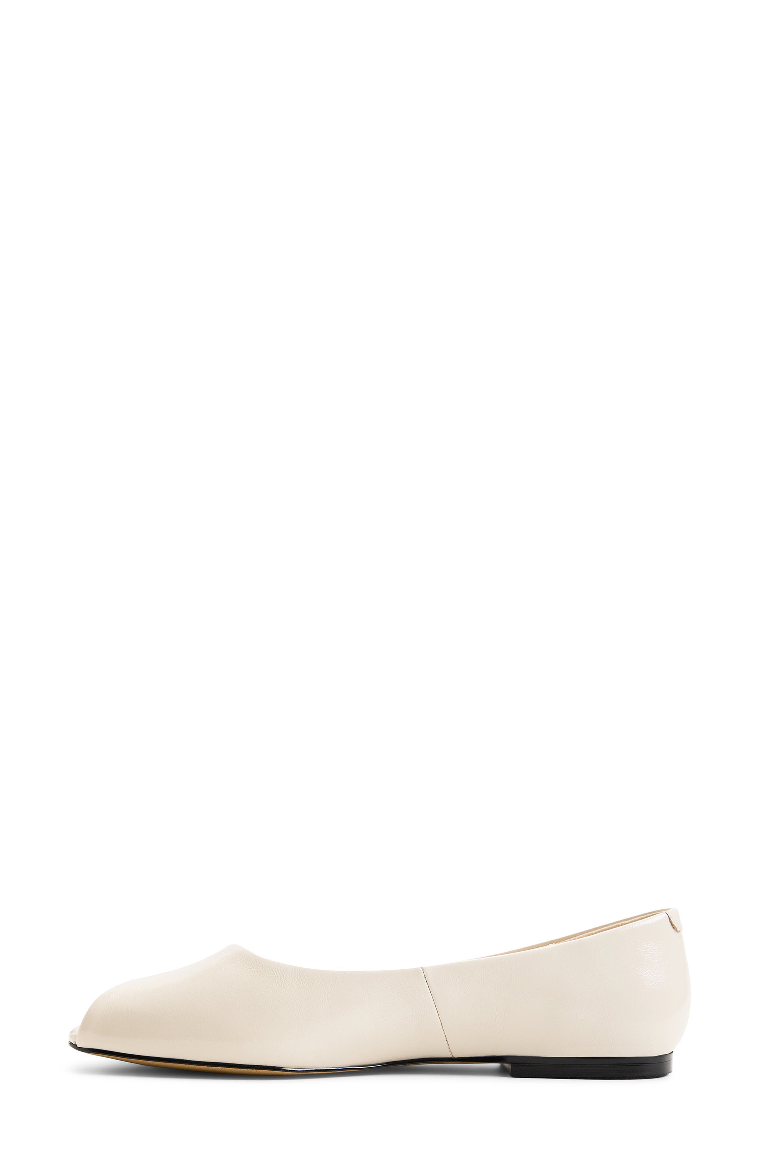 Alieiki Peep Toe Flat, Alternate, color, WHITE