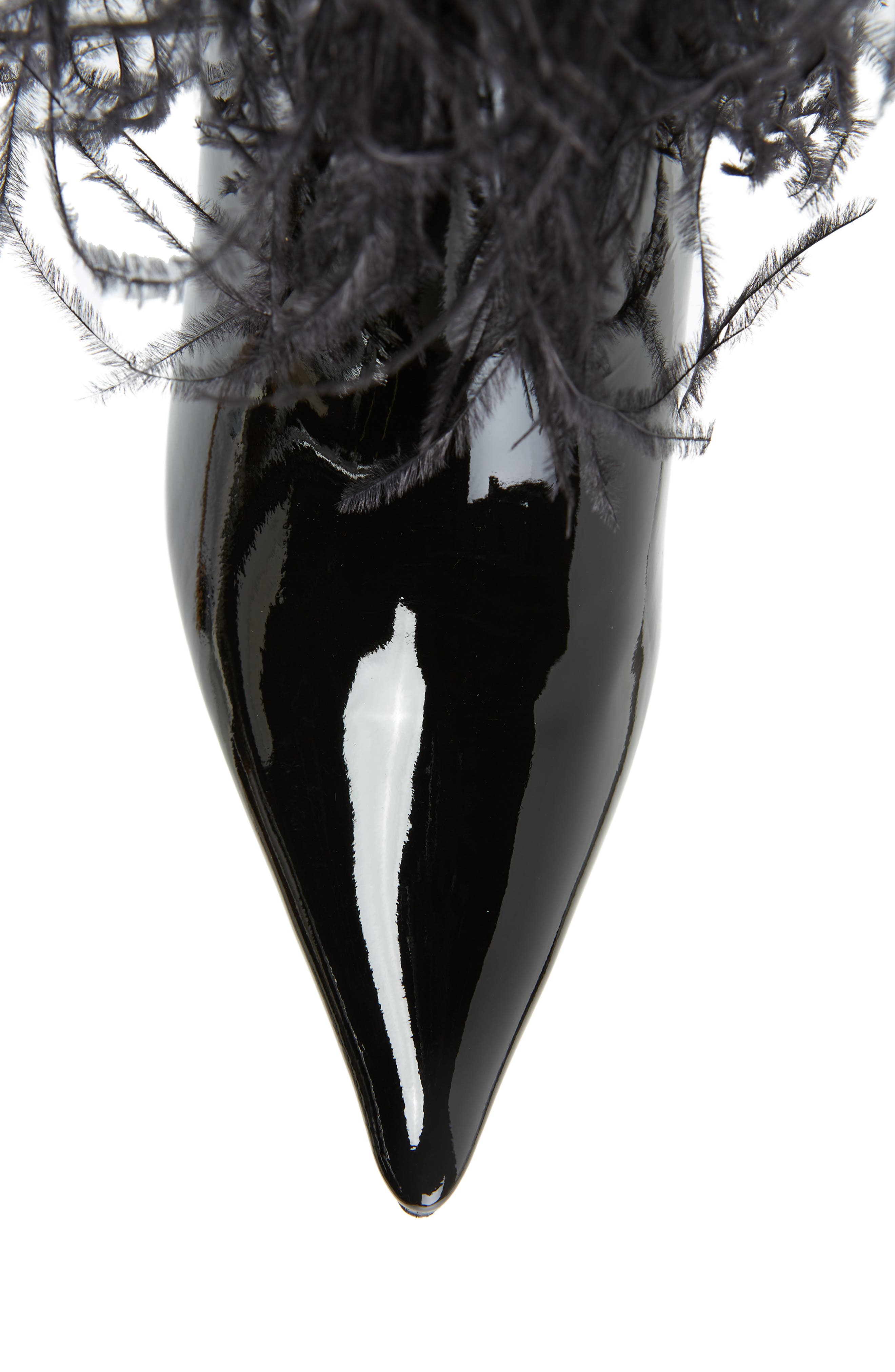 Shake-Ya Feather Over the Knee Boot, Alternate, color, BLACK PATENT MULTI