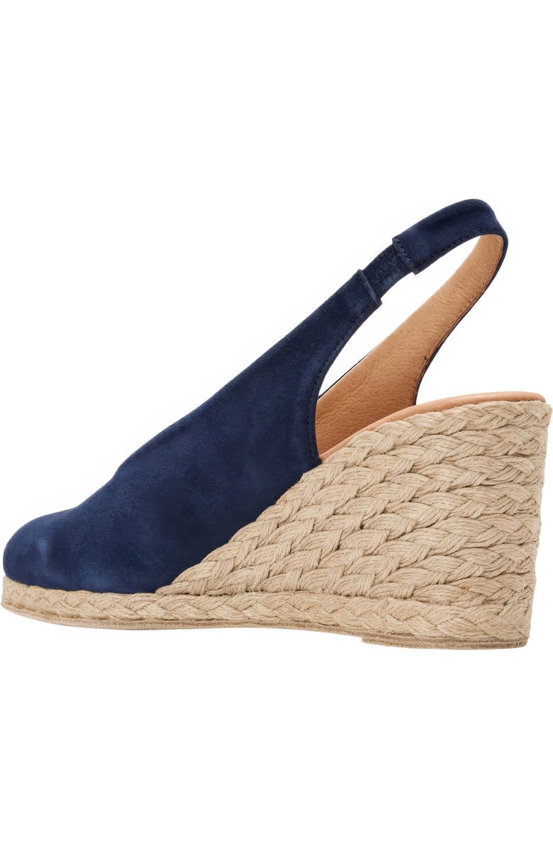 André Assous Pamala Slingback Wedge Pump, Alternate, color, Navy Suede