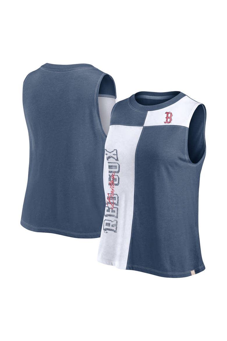 Women's Fanatics Branded Navy/White Boston Red Sox Color-Block Tank Top, Alternate, color, Navy