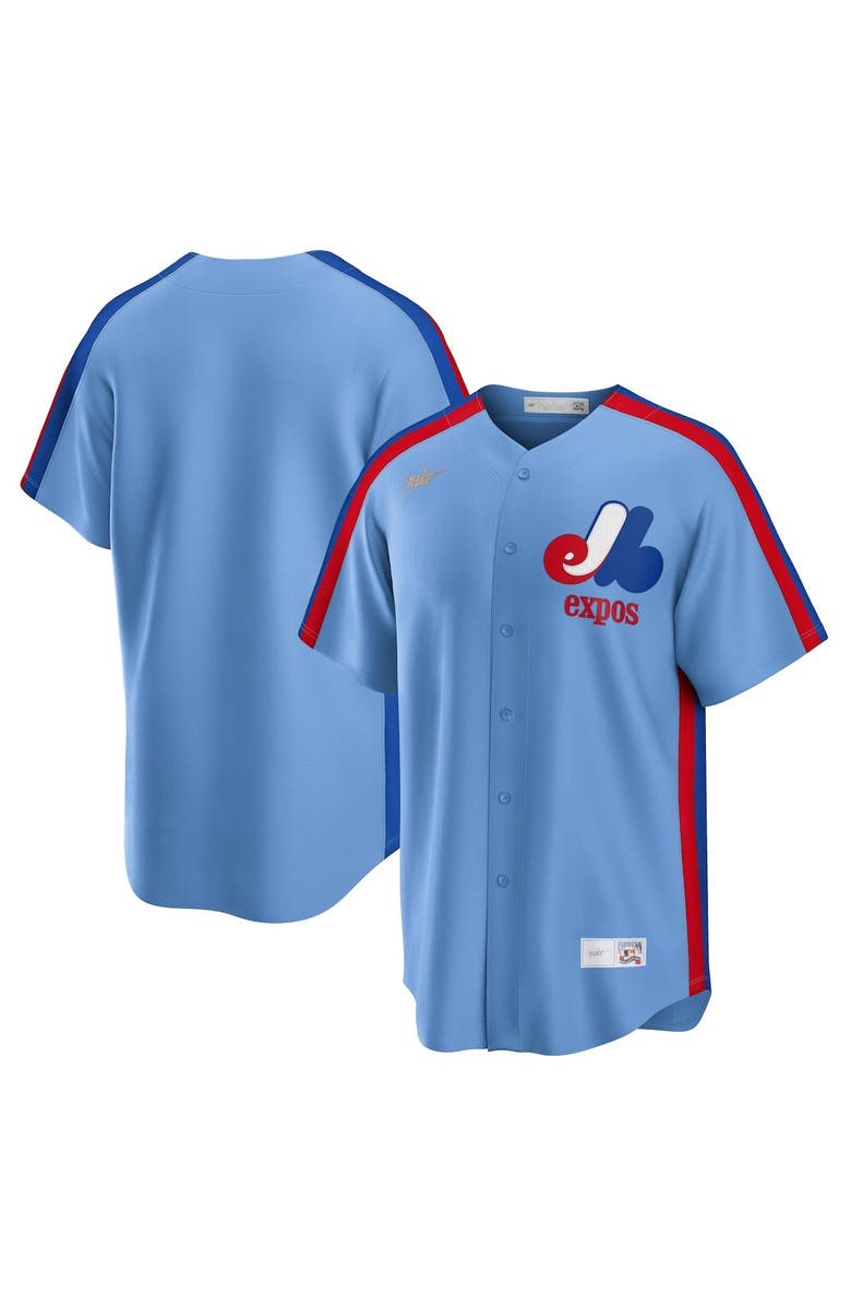 Nike Men's Nike Light Blue Montreal Expos Road Cooperstown Collection Team Jersey, Main, color, Light Blue