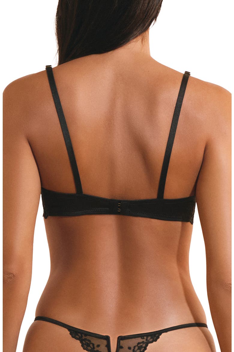 Eloa Classique Embrodiered Underwire Bra, Alternate, color, BLACK