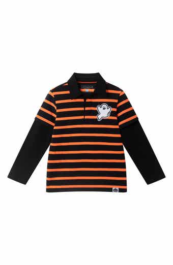 Andy & Evan Kids' Halloween Stripe Long Sleeve Polo