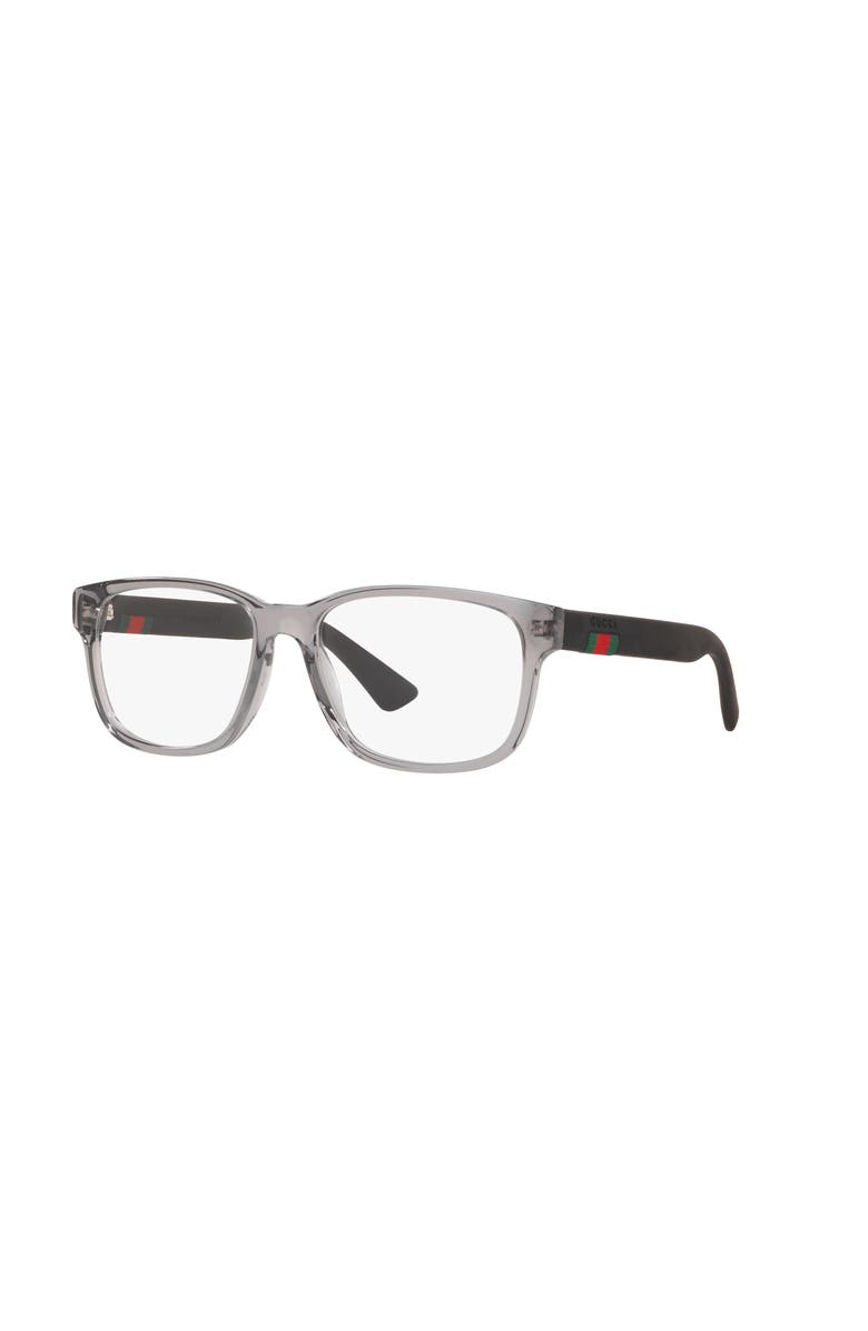 Gucci 55mm Rectangle optical glasses, Main, color, Grey