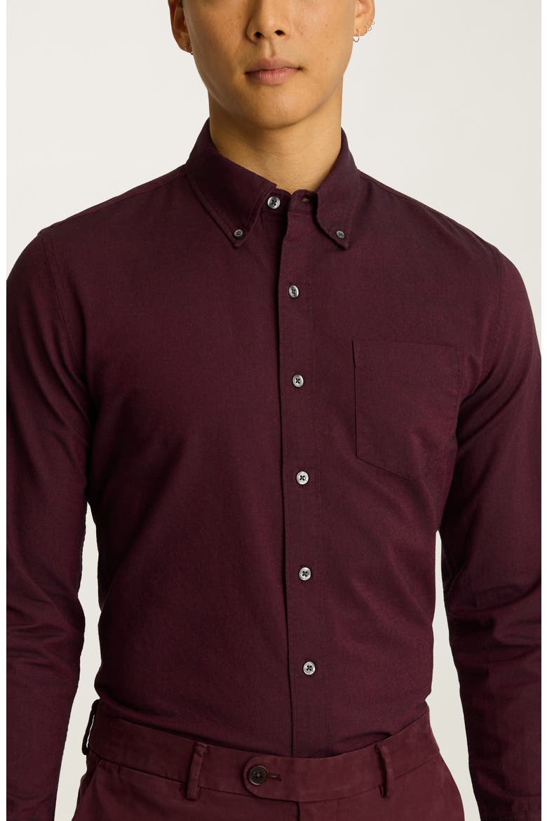 Stretch Oxford Button-Down Shirt, Main, color, SOLID OXFORD